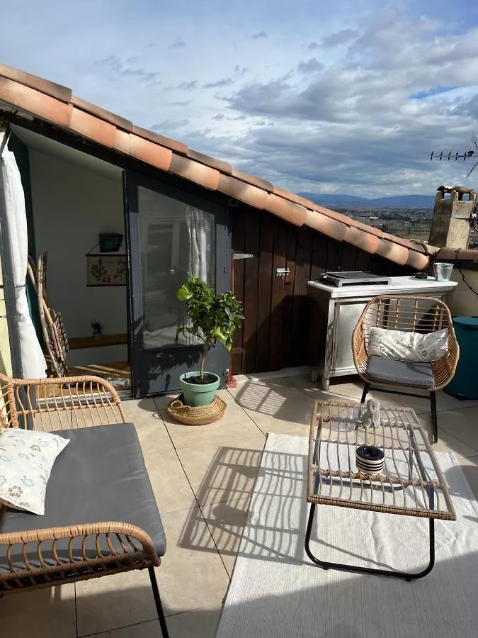 Terrasse, Panoramique Apartment Chateauneuf-de-Gadagne